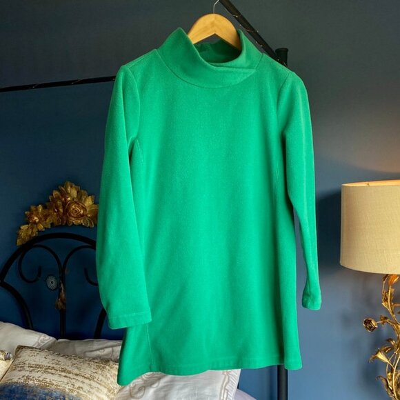 Land's End  Cozy Long Green Fleece - Picture 1 of 5
